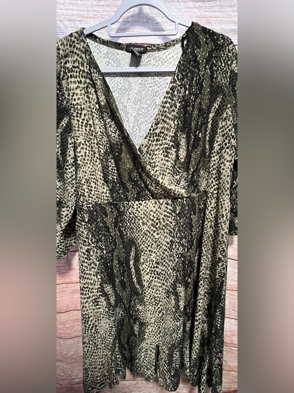 Snake print stretchy dress-Ladies 22W